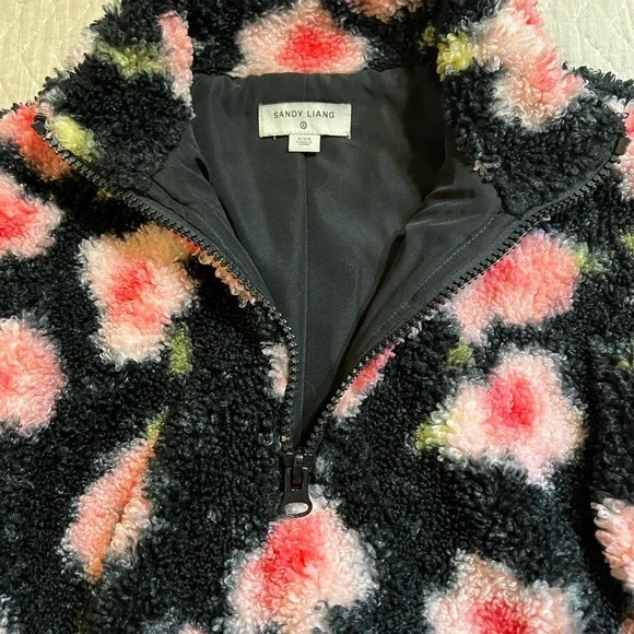 Floral Fleece women’s 3/4 zip pullover - Picture 2 of 7